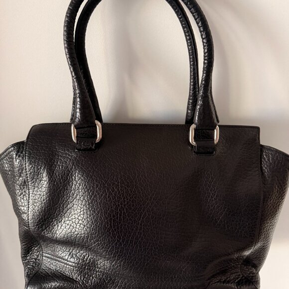 COACH Tote in Black Pebbled Leather - Picture 2 of 11